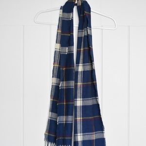 Blue plaid scarf